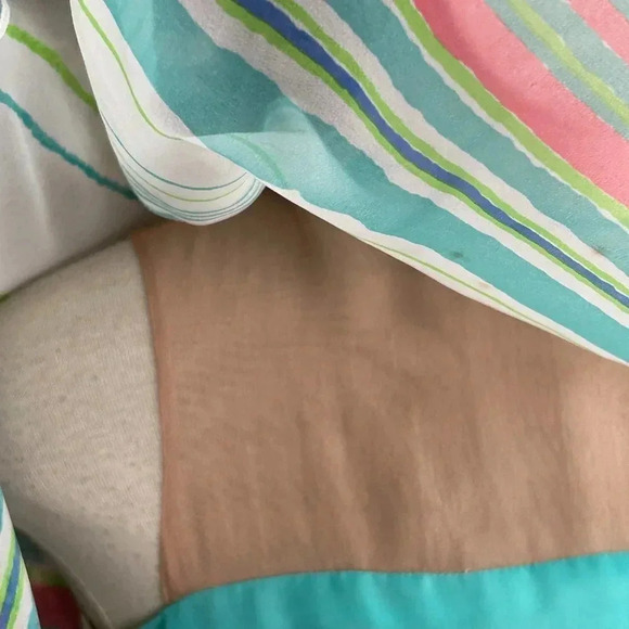 Nat Kaplan Couture Vintage 60s Silk Striped Caped Maxi Dress - Picture 4 of 13